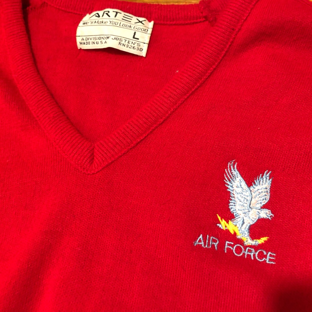 Vintage Airforce V-neck sweater